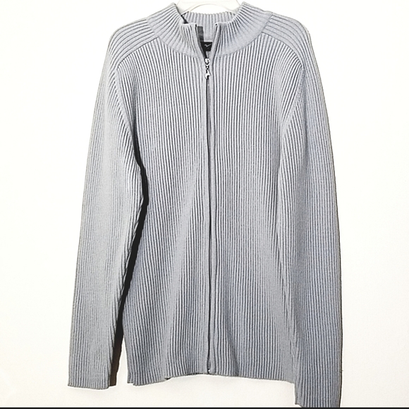 Nas Other - Nas Vintage Long sleeves Ribbed Front Zip Closure Wool Blend Men's Sweater XL